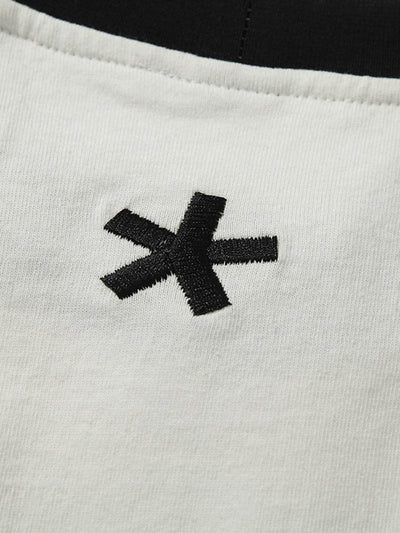 Heavy Washed Street Metal Collar T-shirt