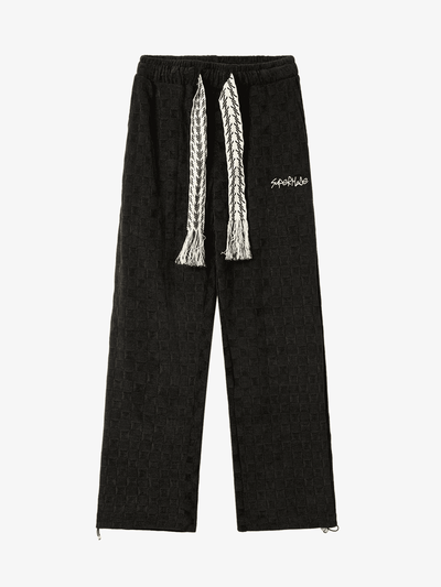 High Waisted Straight Cotton Sweatpants -1284