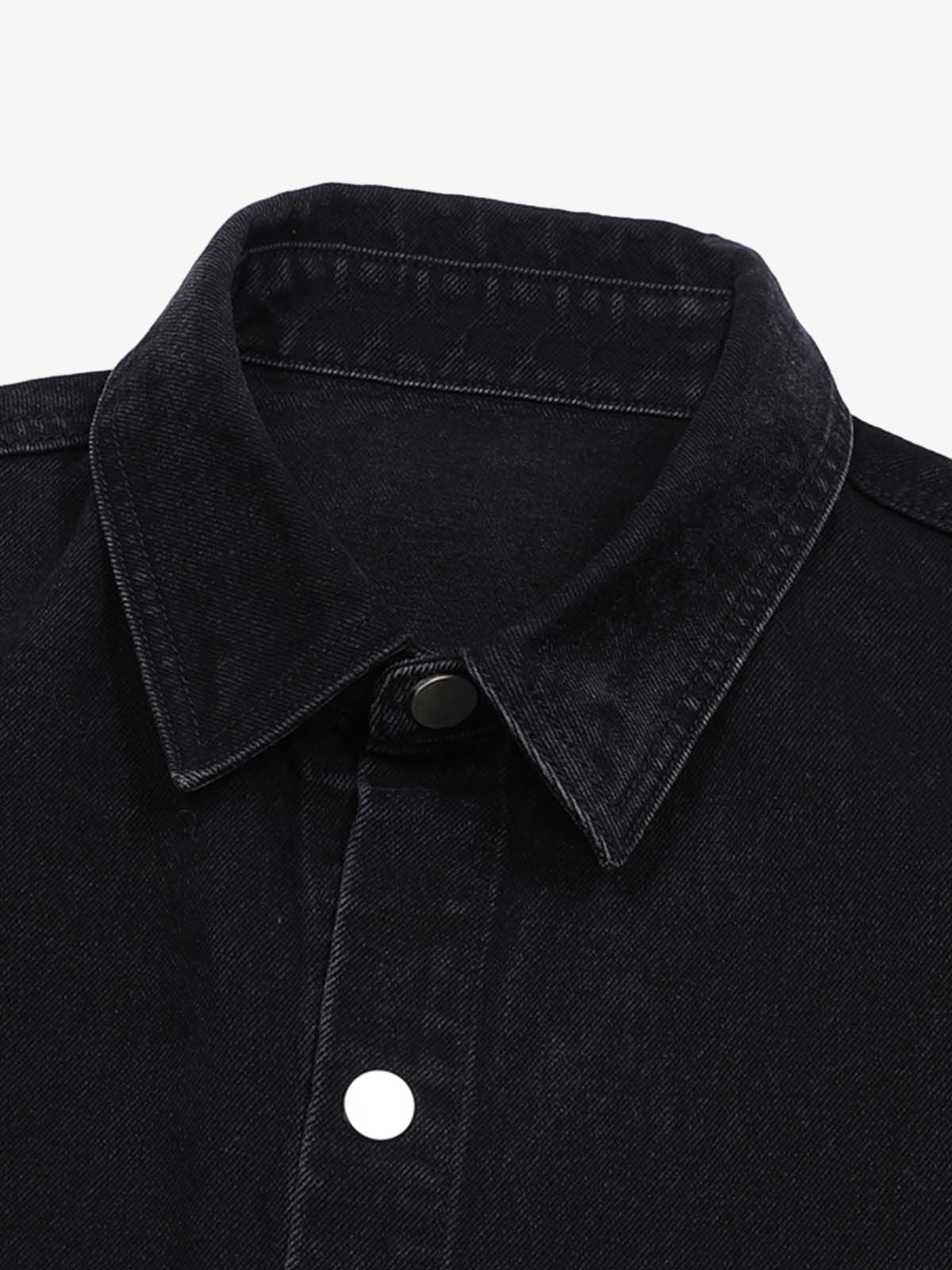 Patchwork Camouflage Ripped Shirt Jorts Denim Suit