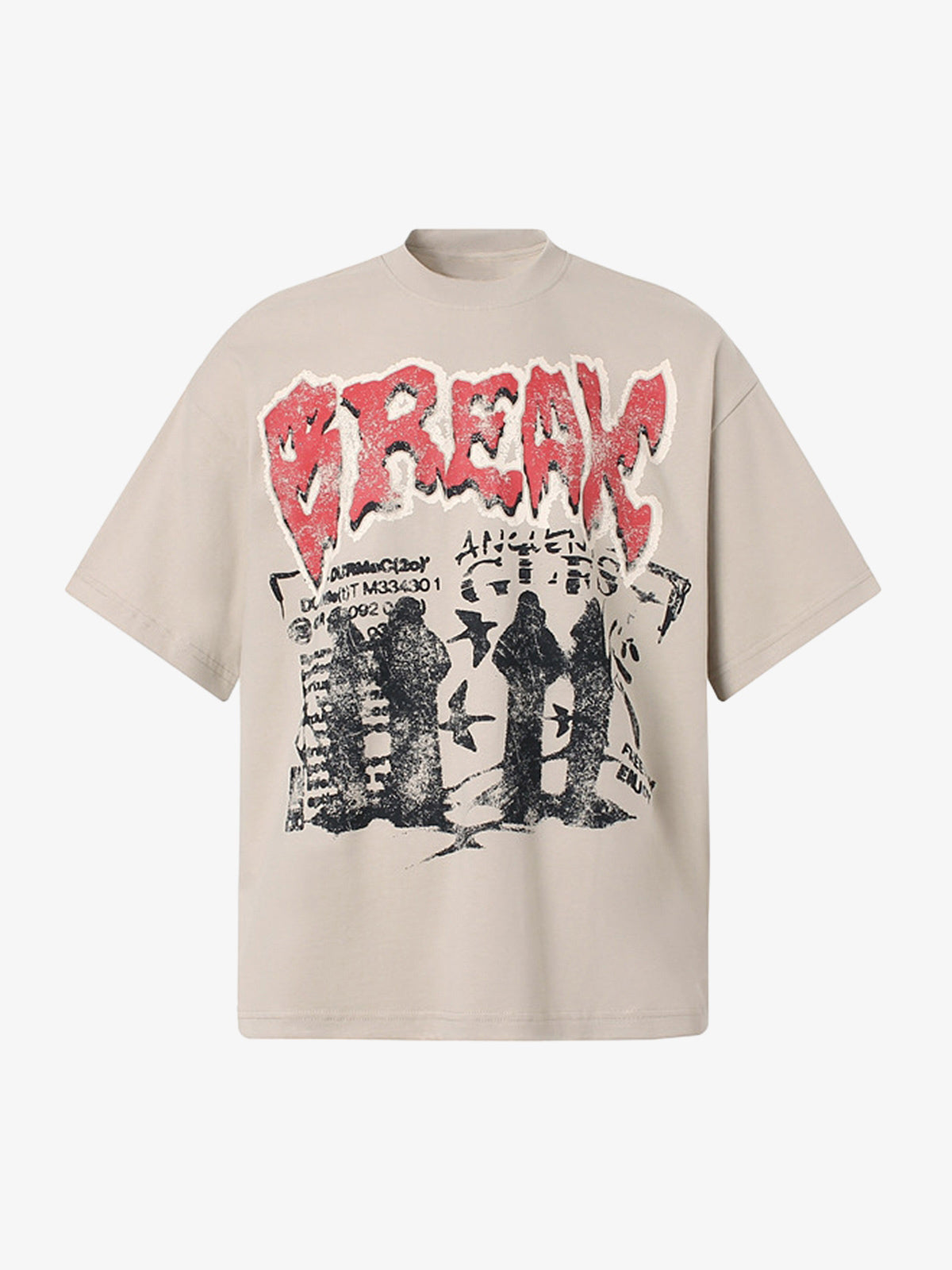 Graphic "BREAK" Print T-Shirt