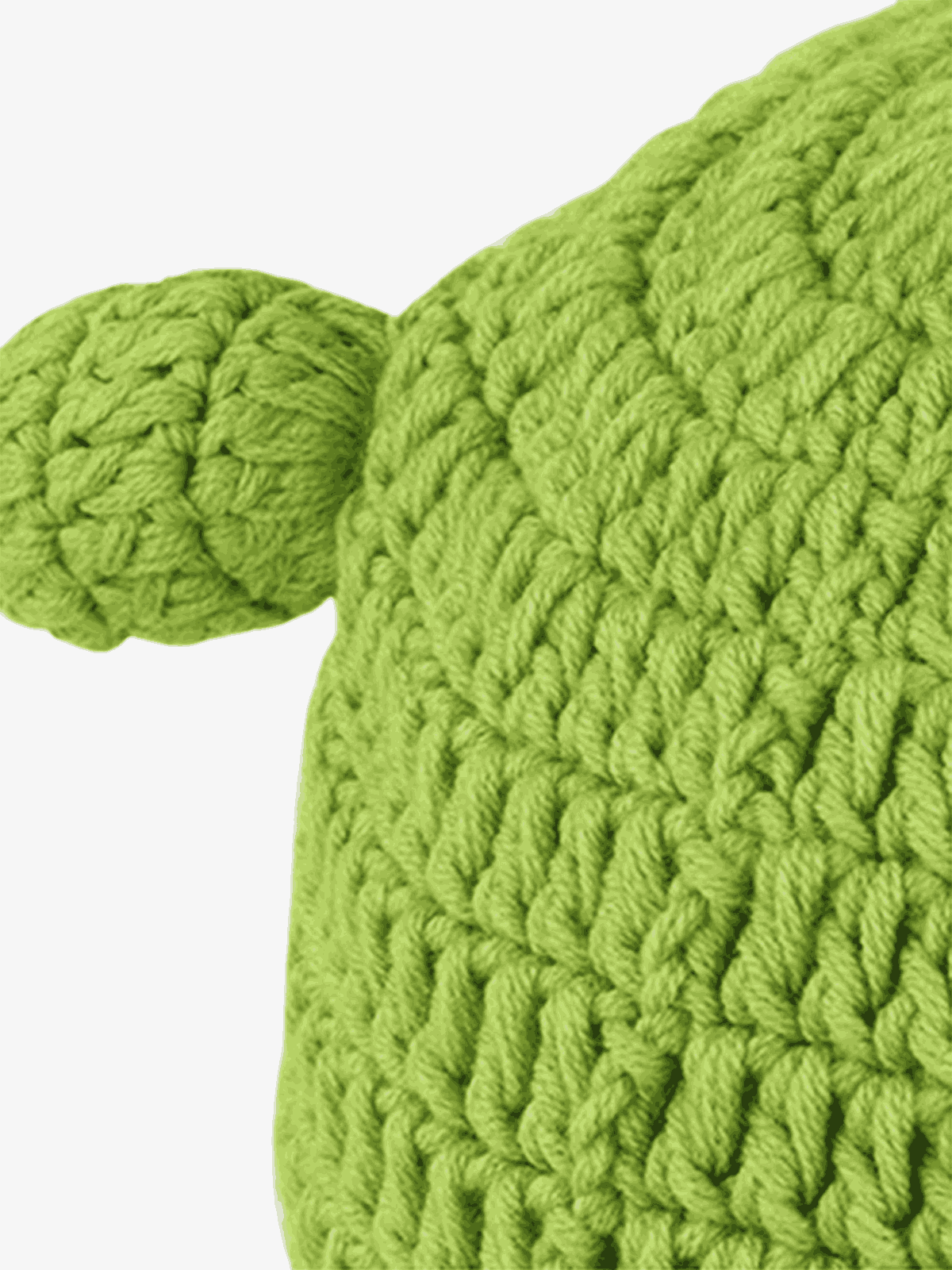 Fun Green Cartoon Hand-knitted Head Cover