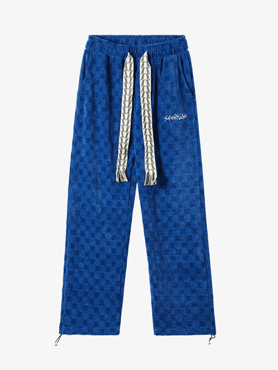 High Waisted Straight Cotton Sweatpants -1284