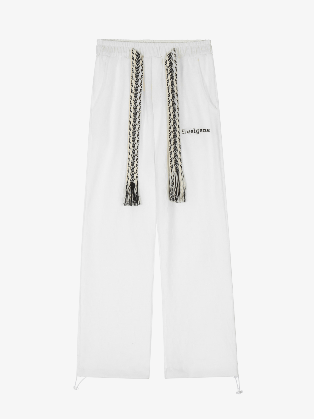 High Waisted Straight Cotton Sweatpants -1284