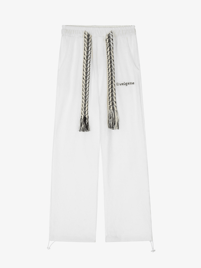 High Waisted Straight Cotton Sweatpants -1284