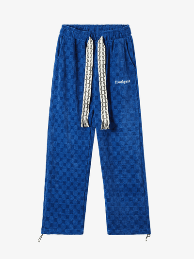 High Waisted Straight Cotton Sweatpants -1284