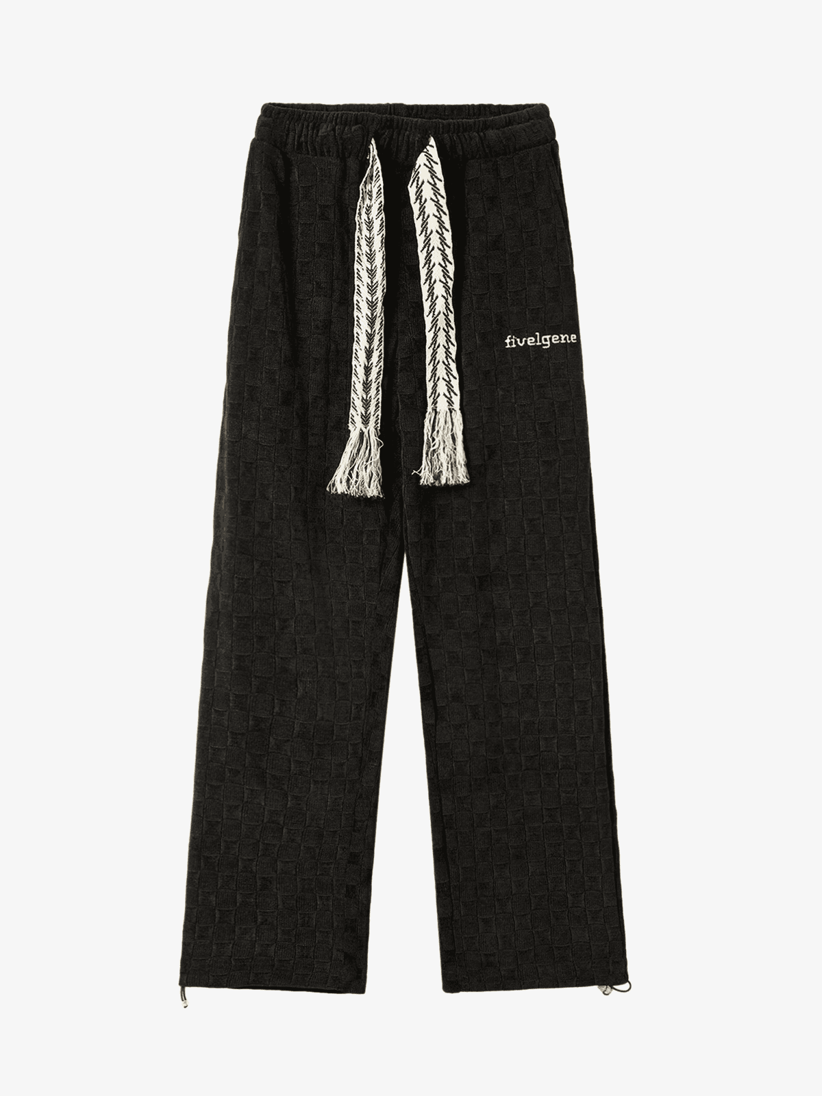 High Waisted Straight Cotton Sweatpants -1284