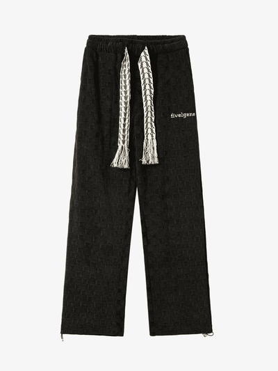 High Waisted Straight Cotton Sweatpants -1284