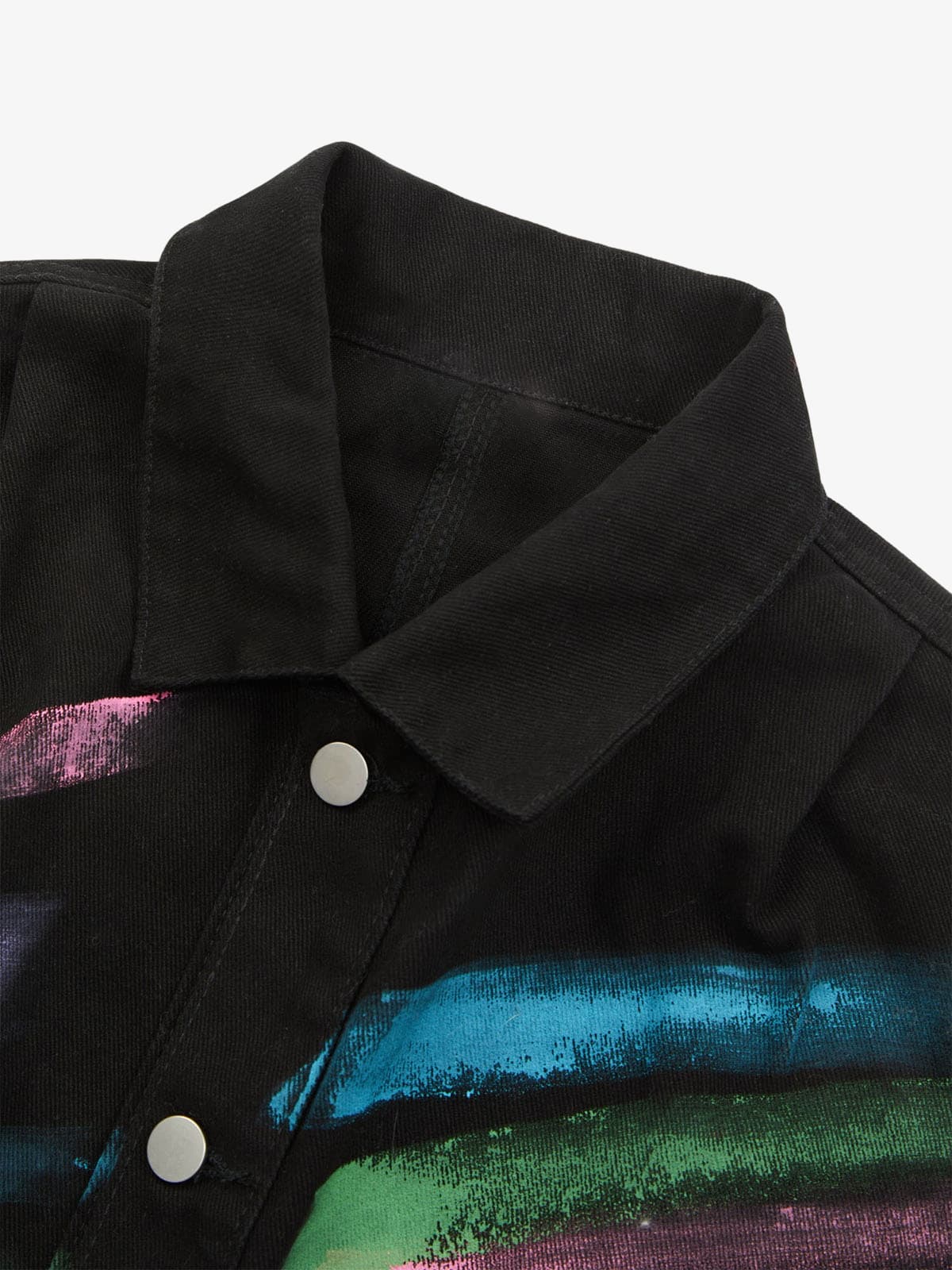 Hip-hop Hand-painted Graffiti Denim Jacket - 2010