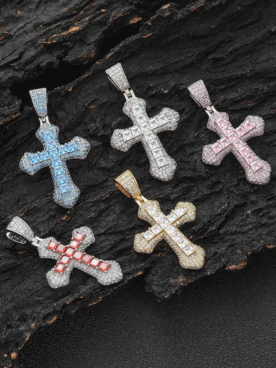 Corss Full Diamond Necklace-1514