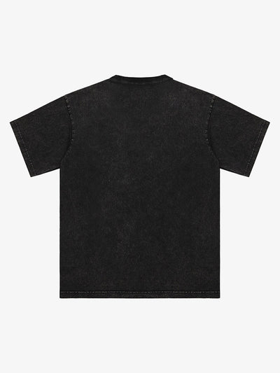 Washed Portrait Print T-shirt