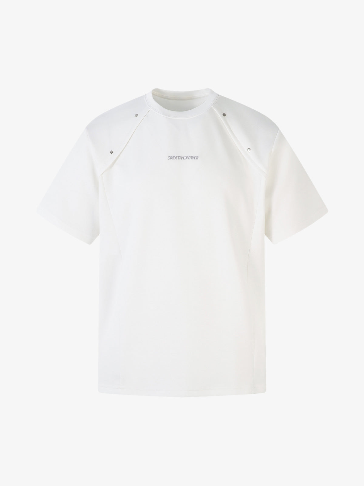 Retro Rivet Letter Embroidered T-shirt