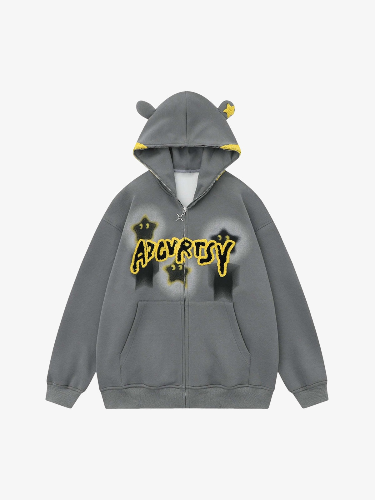 Star Embroidered Hooded Sweatshirt - 1843