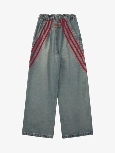American Retro Contrast Washed Jeans