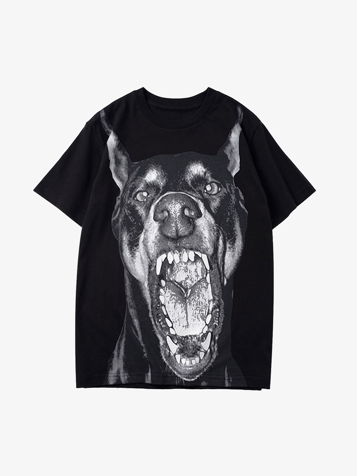 3D Printed Doberman Dog Head Hip Hop T-shirt - 2063