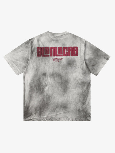 Washed Print 11 Street Rap T-Shirt