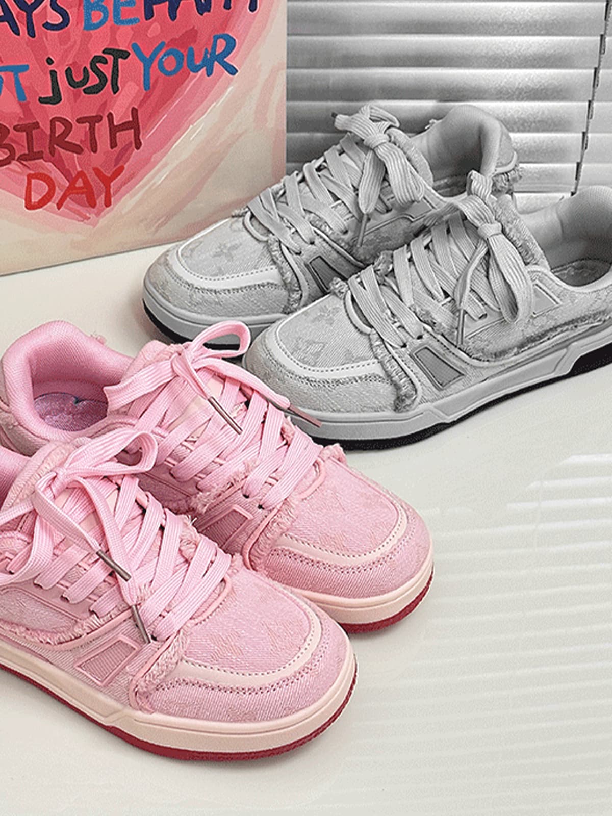 Retro Denim Sneakers - 2234