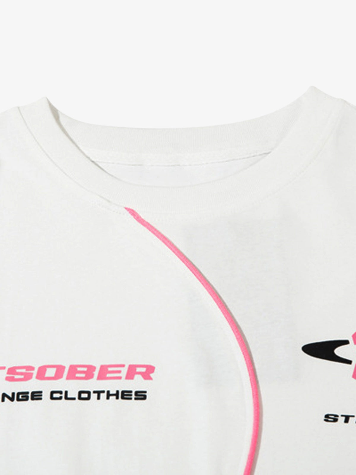 High Street Motorcycle Print Asymmetric T-shirt