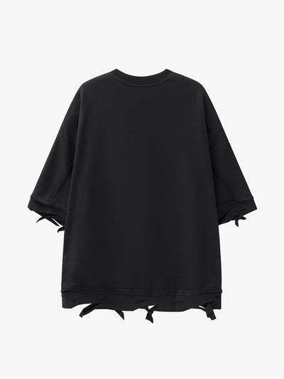 Chain Decorated Oversized T-Shirt - 2278