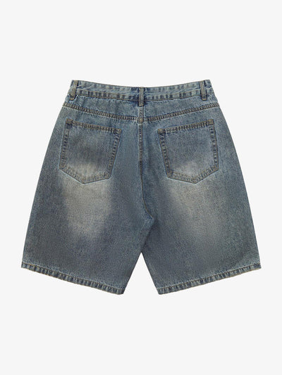 American Street Style Washed Distressed Shorts