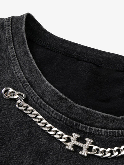 Hip-hop Loose Washed Undershirt -1606