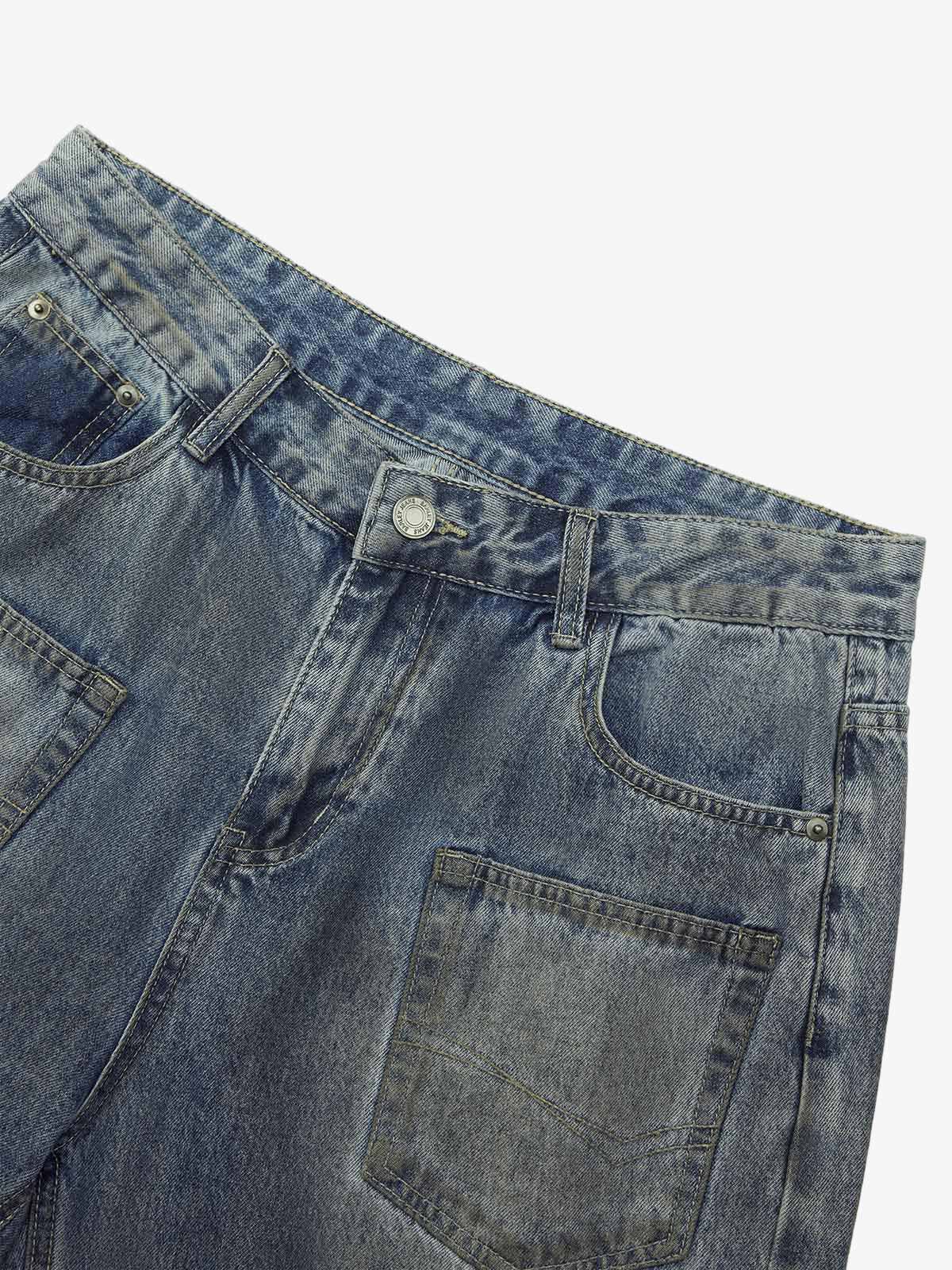 American Street Style Washed Distressed Shorts