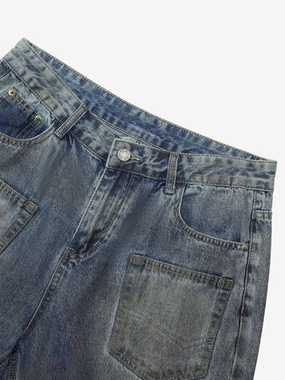 American Street Style Washed Distressed Shorts