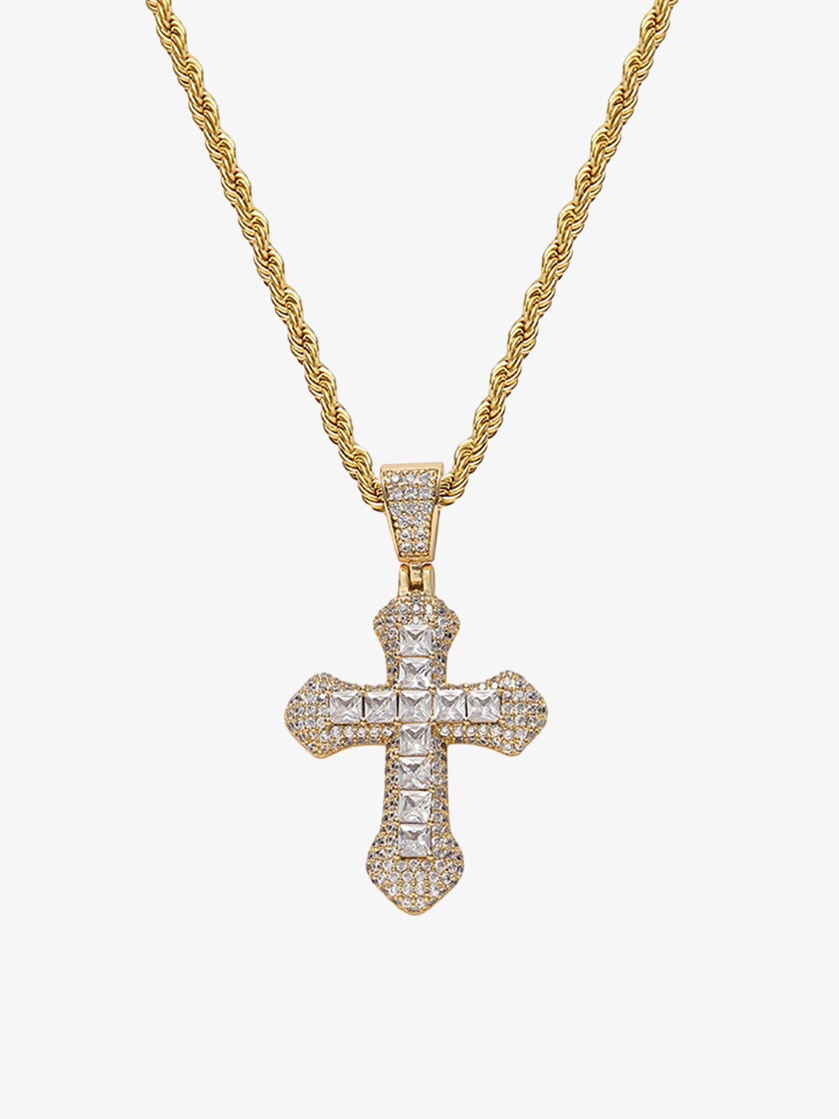 Corss Full Diamond Necklace-1514