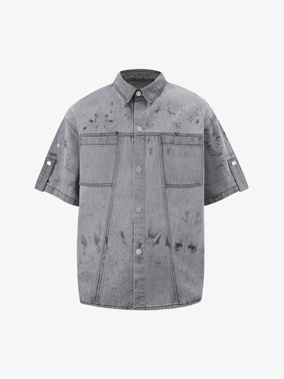 Distressed Washed Workwear Denim Set
