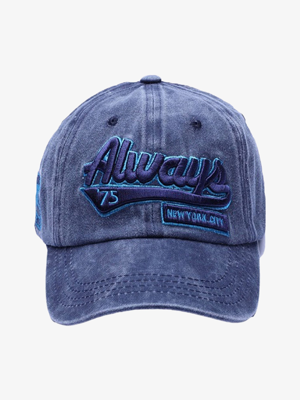 Vintage Embroidered Denim Washed Baseball Cap