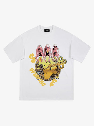 Retro Skull Printed T-shirt