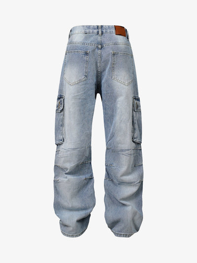 American Street Style Washed Distressed Jeans - 2236