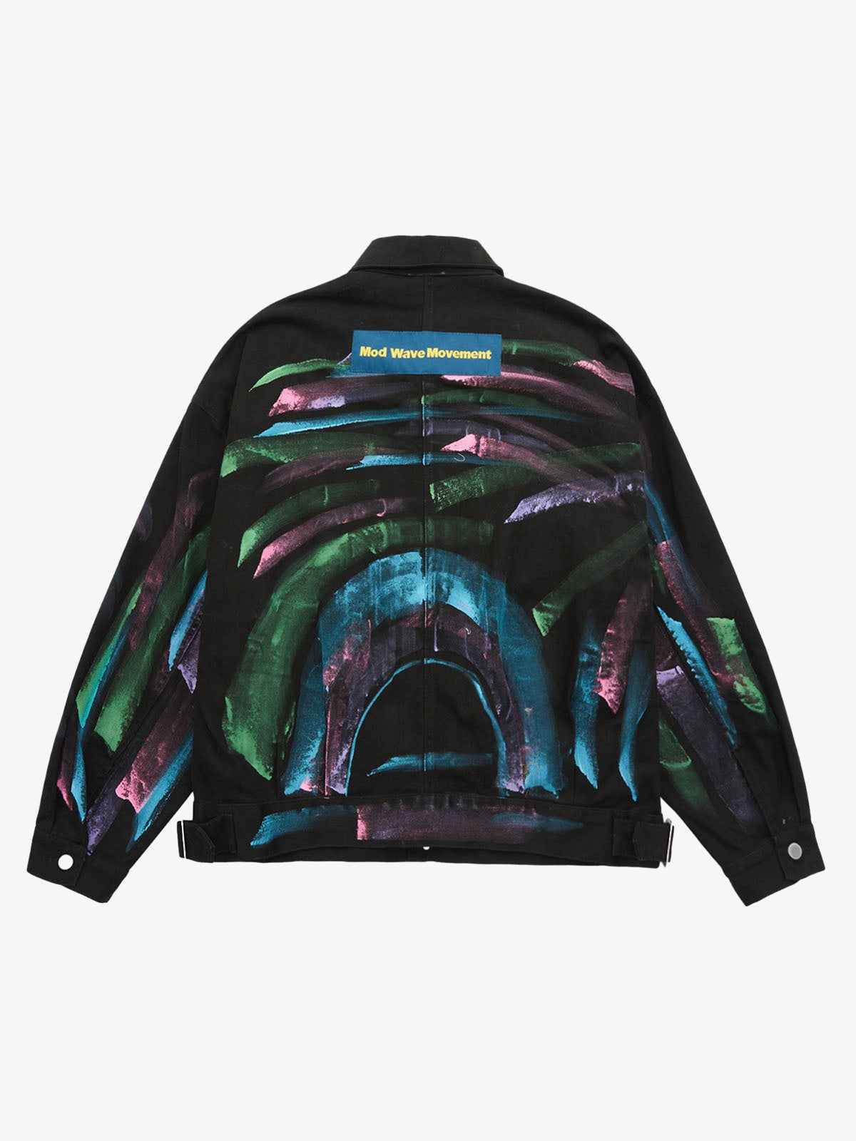Hip-hop Hand-painted Graffiti Denim Jacket - 2010