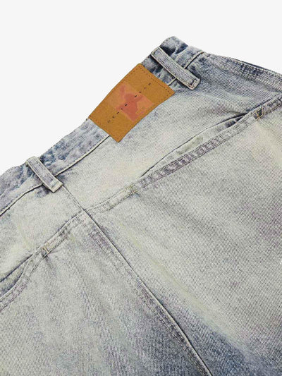 Distressed Baggy Barrel Jeans - 2317