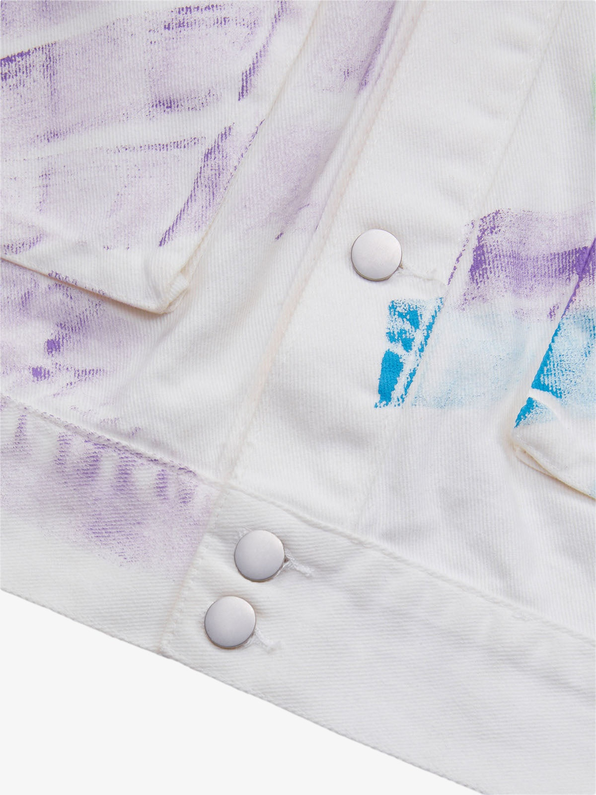 Hip-hop Hand-painted Graffiti Denim Jacket - 2010