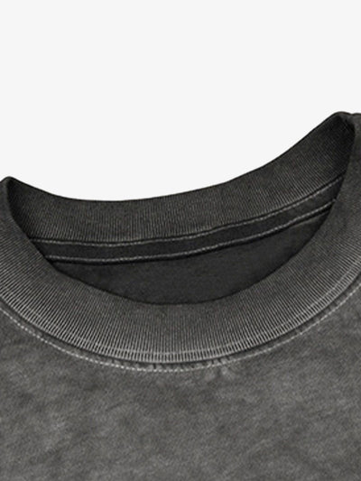 Portrait Print Crew Neck T-Shirt - 2377