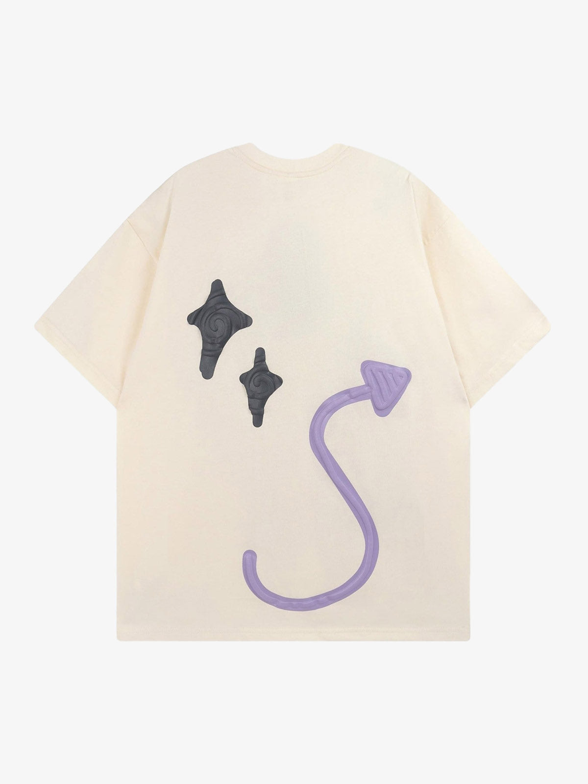 Made Retro Skull Letter Foam T-shirt - 2001
