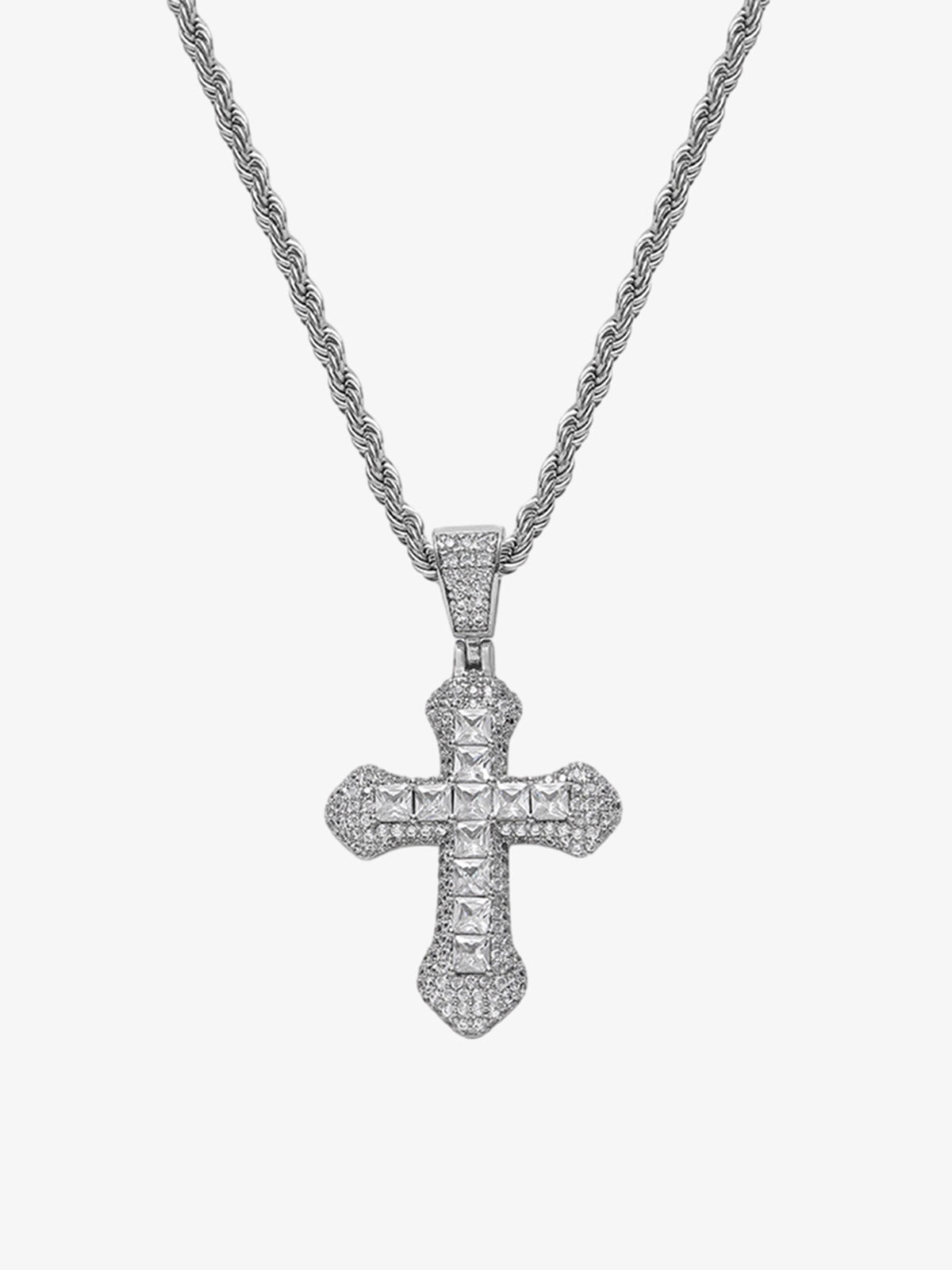 Corss Full Diamond Necklace-1514