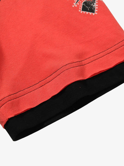 Contrast Color Patchwork Print T-Shirt