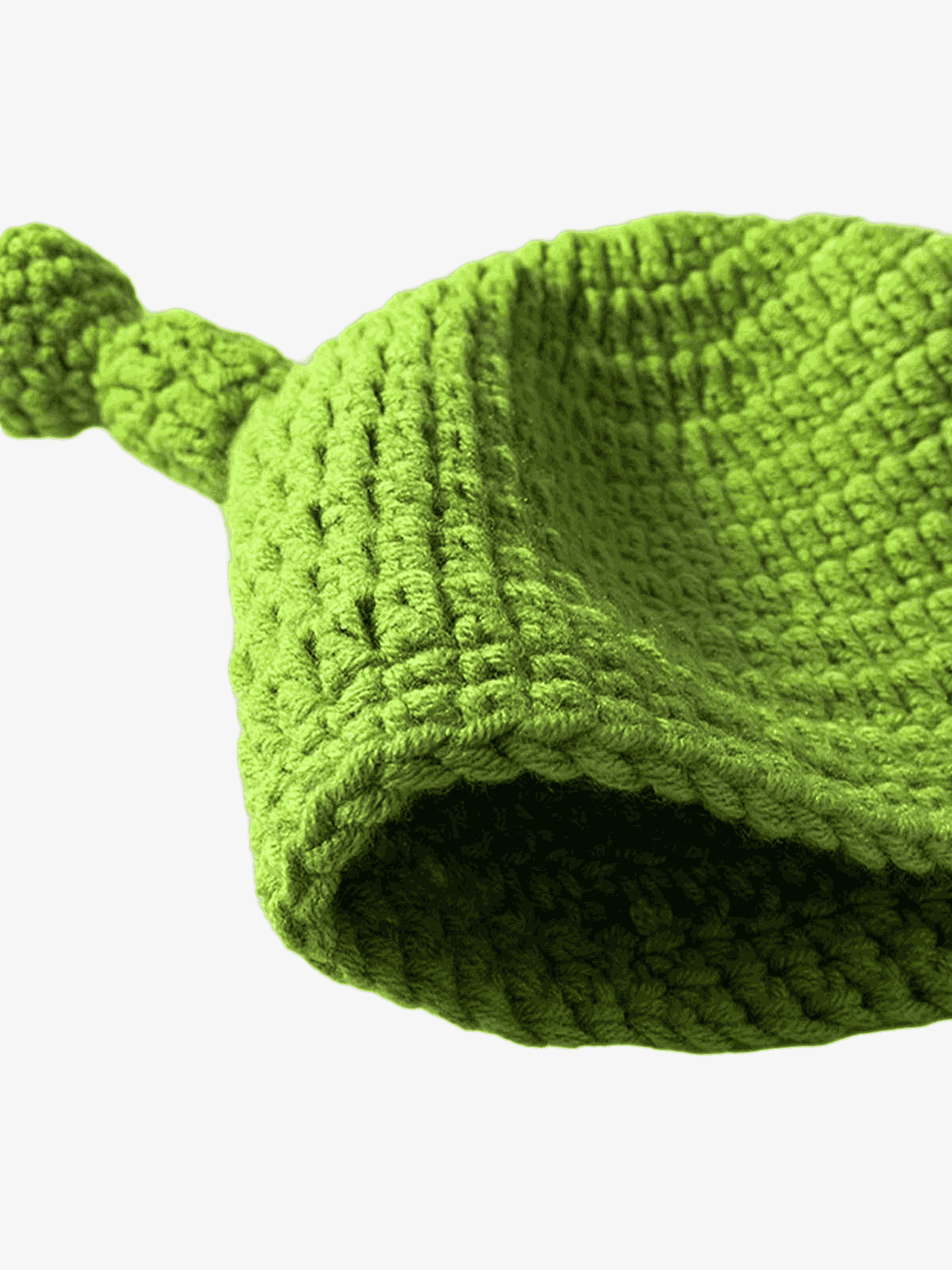 Fun Green Cartoon Hand-knitted Head Cover