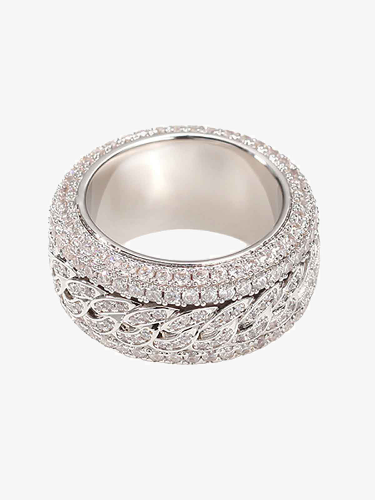 Full Diamond Spinnable Ring