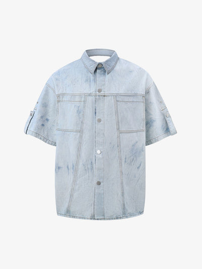 Distressed Washed Workwear Denim Set
