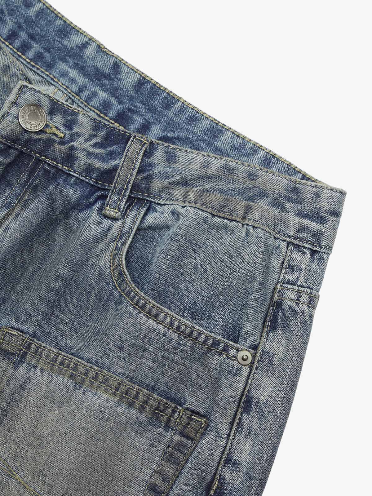 American Street Style Washed Distressed Shorts