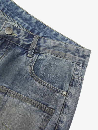 American Street Style Washed Distressed Shorts