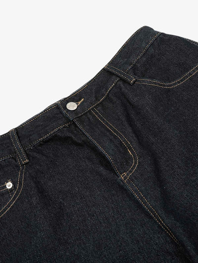 Deconstructed Cheetah Print Baggy Barrel Jeans - 2286