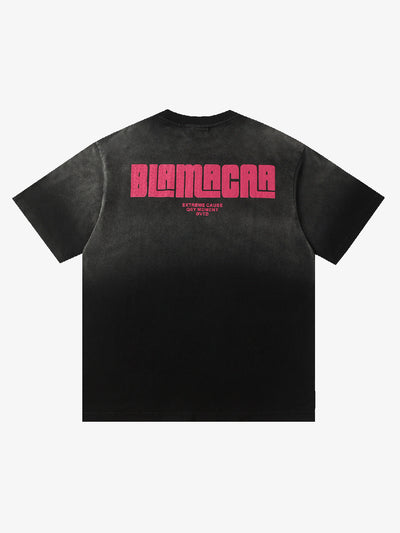 Washed Print 11 Street Rap T-Shirt