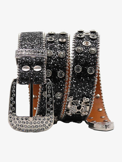Rhinestone Skull Belt - 1668