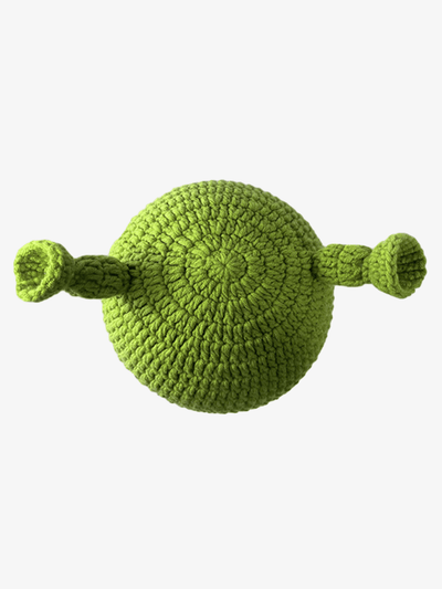 Fun Green Cartoon Hand-knitted Head Cover