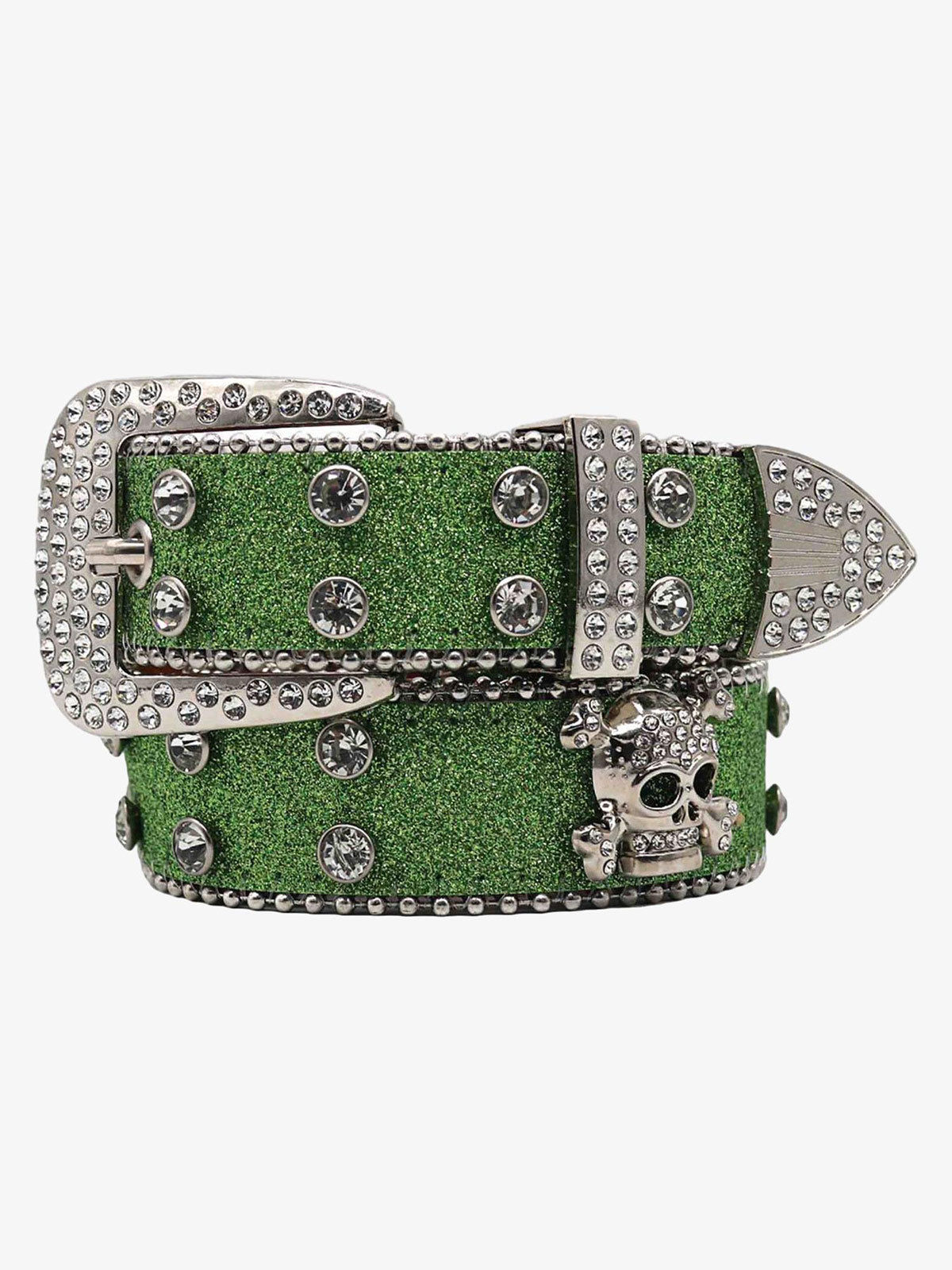 Rhinestone Skull Belt - 1668