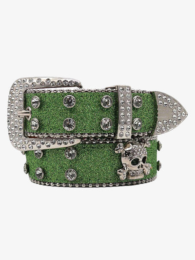Rhinestone Skull Belt - 1668