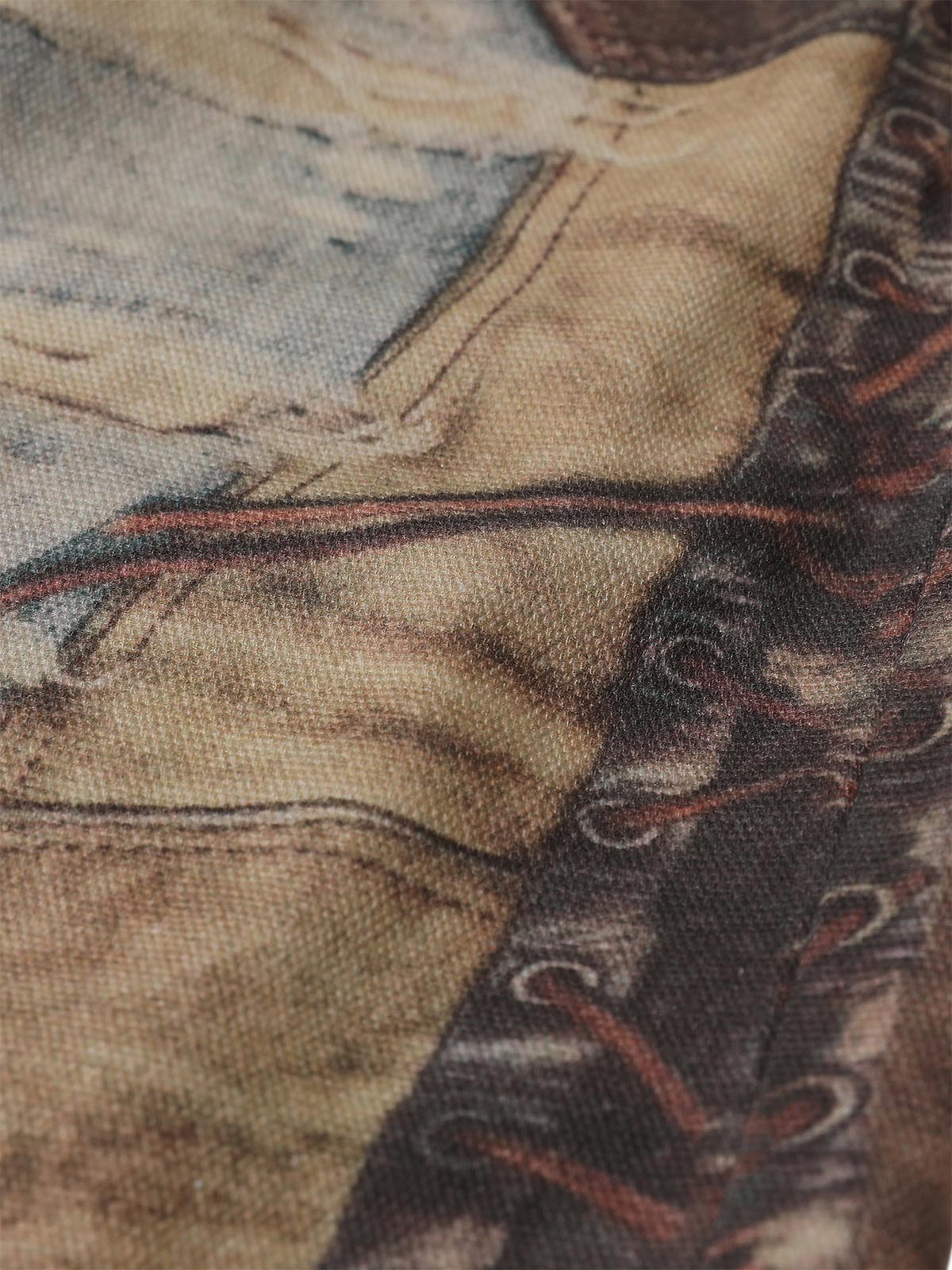 High Street Distressed Washed Printed Jeans - 2246
